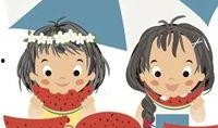 情侣头像 漫画夏天吃瓜,情侣漫画头像中的瓜果时光