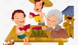 宝宝吃瓜素材抠图