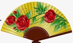 扇子绘画丙烯吃瓜呀,尽享夏日吃瓜时光